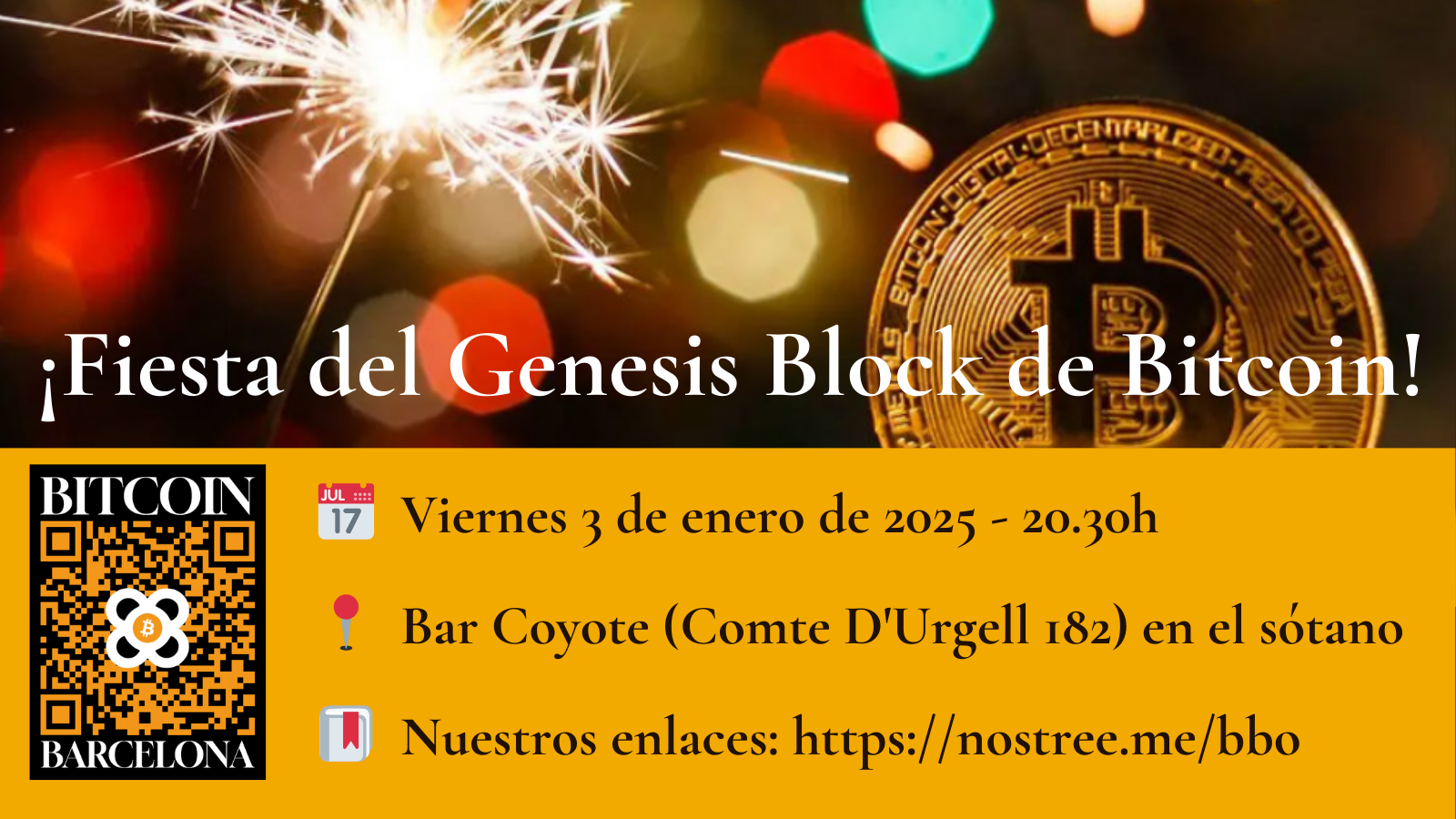 Fiesta del Génesis Block de Bitcoin! 3 de enero 2025